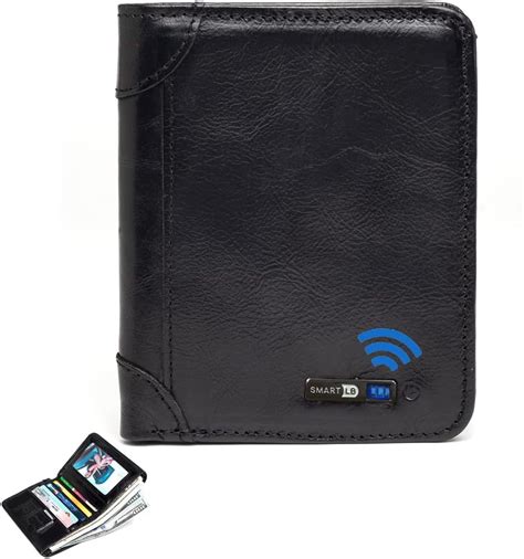 men's rfid wallet with gps tracker|trackable bluetooth wallet.